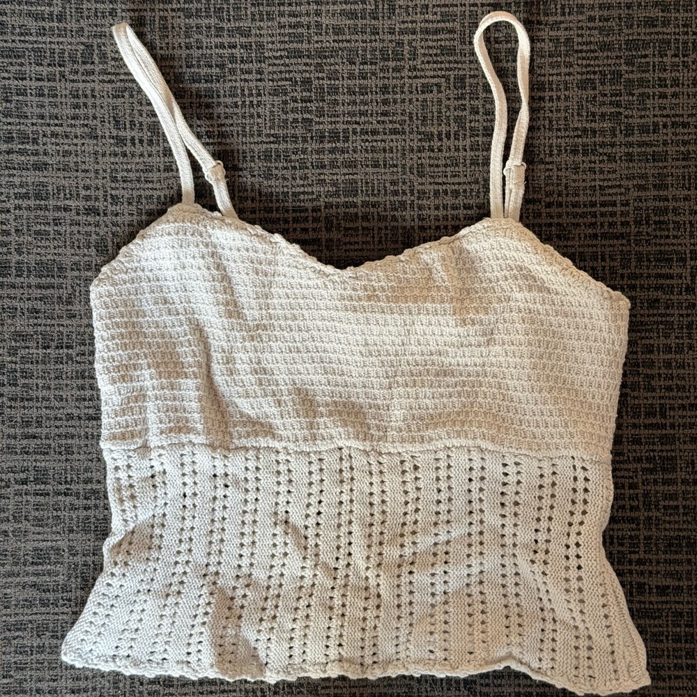Abercrombie Women's Cream Crochet Top